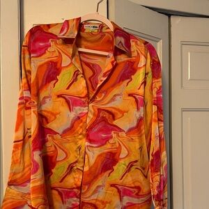 Fashion Nova Colorful Swirl Blouse